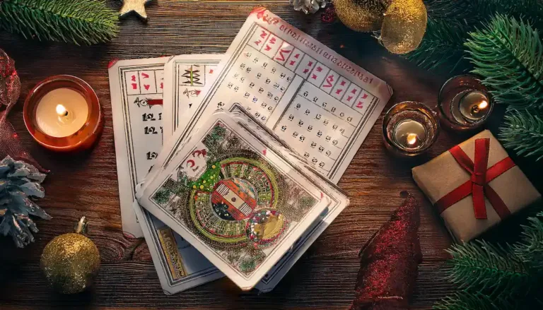Firefly Una imagen esotérica en la que se ve una mesa con un tarot y boletos de lotería de navidad 7 - El templo de Gala - El templo de Gala